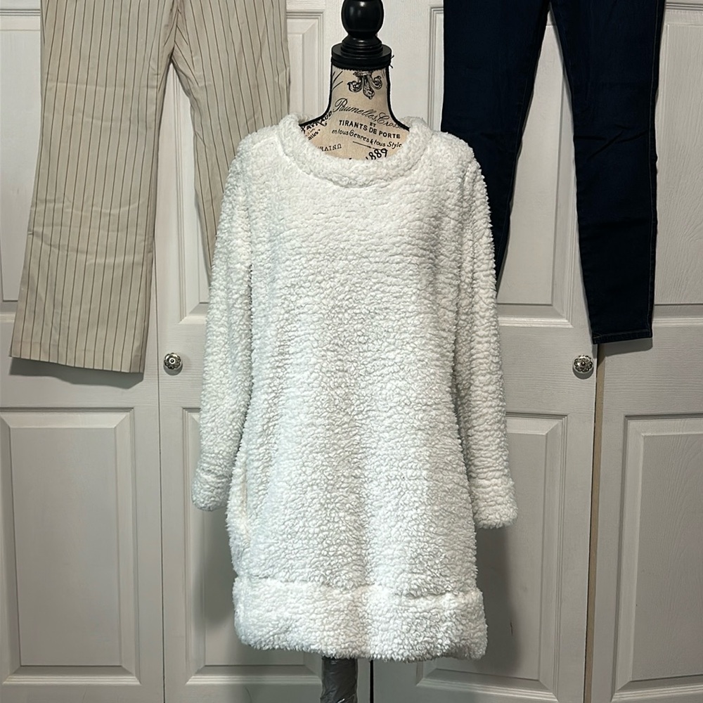 Jockey Sherpa White Sweater